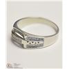 Image 2 : STERLING SILVER CUBIC ZIRCONIA MEN'S RING SIZE 9.5