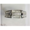Image 3 : STERLING SILVER CUBIC ZIRCONIA MEN'S RING SIZE 9.5