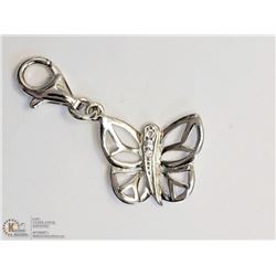 STERLING SILVER CUBIC ZIRCONIA BUTTERFLY PENDANT