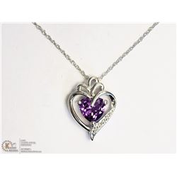 ST. SILVER ALEXANDRITE & CUBIC ZIRCONIA NECKLACE