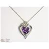 Image 1 : ST. SILVER ALEXANDRITE & CUBIC ZIRCONIA NECKLACE