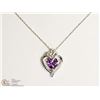 Image 2 : ST. SILVER ALEXANDRITE & CUBIC ZIRCONIA NECKLACE
