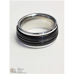 TRITON TUNGSTEN B&W CARBIDE MENS WEDDING RING