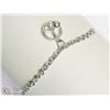 Image 2 : STERLING SILVER HEART DIAMOND 6" INCH BRACELET