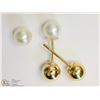Image 1 : ST. SILVER GOLD PLATED FRESHWATER PEARL EARRINGS
