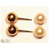 Image 2 : ST. SILVER GOLD PLATED FRESHWATER PEARL EARRINGS