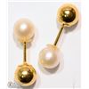 Image 3 : ST. SILVER GOLD PLATED FRESHWATER PEARL EARRINGS