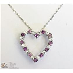 ST. SILVER ALEXANDRITE & CUBIC ZIRCONIA NECKLACE