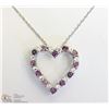 Image 1 : ST. SILVER ALEXANDRITE & CUBIC ZIRCONIA NECKLACE