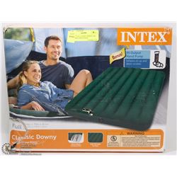 INTEX FULL CLASSIC DOWNY AIR MATTRESS WITH HAND