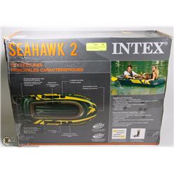 INTEX SEAHAWK INFLATABLE TWO PERSON BOAT W/PUMP
