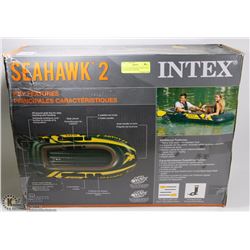 INTEX SEAHAWK INFLATABLE TWO PERSON BOAT W/PUMP