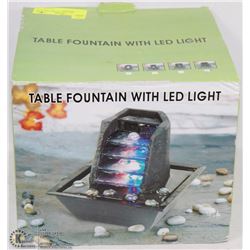 NEW TABLE TOP WATER FOUNTAIN WITH LED LIGHT