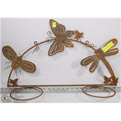 WROUGHT IRON PLANT HOLDER - HOLDS 2 - 6"POTS -