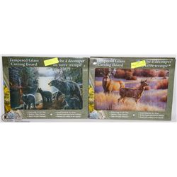 2 NEW TEMPERED GLASS CUTTING BOARDS BY