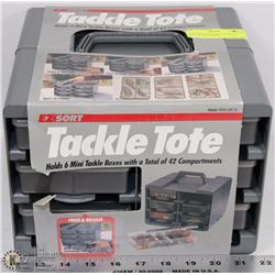 NEW SORT TACKLE TOTE WITH 6 MINI TACKLE BOXES
