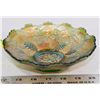 Image 1 : FENTON GRAPE AND LEAF PATTERN CARNIVAL GLASS BOWL
