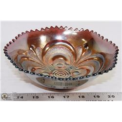 IMPERIAL PURPLE SCROLL EMBOSSED 8" BOWL