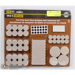FIX IT 200PC FELT PAD AND VINYL BUMPER SELF-