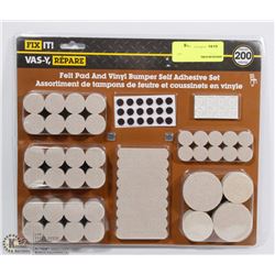 FIX IT 200PC FELT PAD AND VINYL BUMPER SELF-