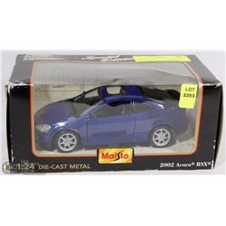 MAISTO 2002 ACURA 1:24 DIE CAST METAL CAR