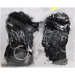 BLACK REAL FEATHER HALO COSTUME PC AND WINGS