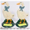 Image 1 : LOT OF 2 CAST IRON DUCK DOORSTOPS