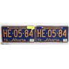 Image 1 : TWO NUMBER MATCHING 1973 ALBERTA LICENSE PLATES