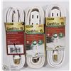 Image 1 : BUNDLE OF 3 INDOOR/OUTDOOR  STANLEY 15' EXTENSION