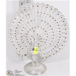 METAL PEACOCK FIGURE