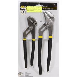 FIX IT LARGE 2PC GROOVE JOINT PLIER SET (NEW)