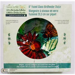 8" FUSED GLASS BIRDFEEDER STAKE