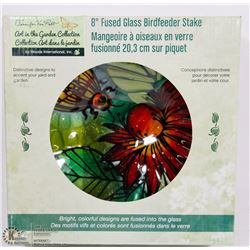 8" FUSED GLASS BIRDFEEDER STAKE