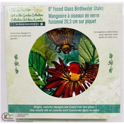 8" FUSED GLASS BIRDFEEDER STAKE