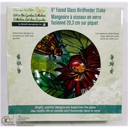 8" FUSED GLASS BIRDFEEDER STAKE