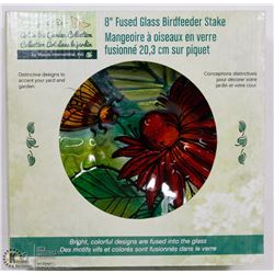 8" FUSED GLASS BIRDFEEDER STAKE