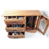Image 1 : 2 - GLASS FRONTED JEWELRY BOX & CONTENTS