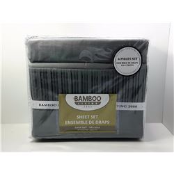 7 - NEW IN PKG 6 PCE SLATE GREY KING SHEET SET