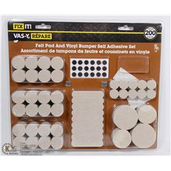 FIX IT 200PC FELT PAD AND VINYL BUMPER SELF