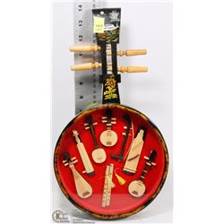 BANJO SHADOWBOX WITH MOTHER OF PEARL IN HANDLE