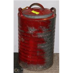 VINTAGE IGLOO 5 GALLON GALVANIZED METAL WATER