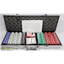 LARGE POKER CHIP SET IN CASE