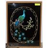 Image 1 : HAND CRAFTED APPLIQUE PEACOCK DESIGN PICTURE