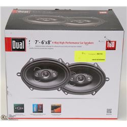 DUAL 5 X7" - 6 X 8" 4 WAY CAR SPEAKERS