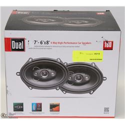 DUAL 5 X7" - 6 X 8" 4 WAY CAR SPEAKERS