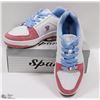 Image 1 : LEATHER UPPER PINK/WHITE/BLUE RUNNERS SIZE 7