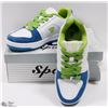 Image 1 : LEATHER UPPER LIGHTBLUE/WHITE/GREEN RUNNERS 4.5