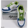 Image 1 : LEATHER UPPER LIGHTBLUE/WHITE/GREEN RUNNERS 5