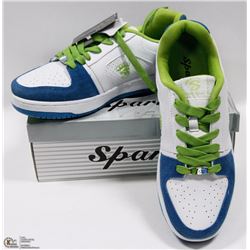 LEATHER UPPER LIGHTBLUE/WHITE/GREEN RUNNERS 7.5