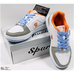 LEATHER UPPER LIGHT GREY/WHITE/ORANGE RUNNERS 5